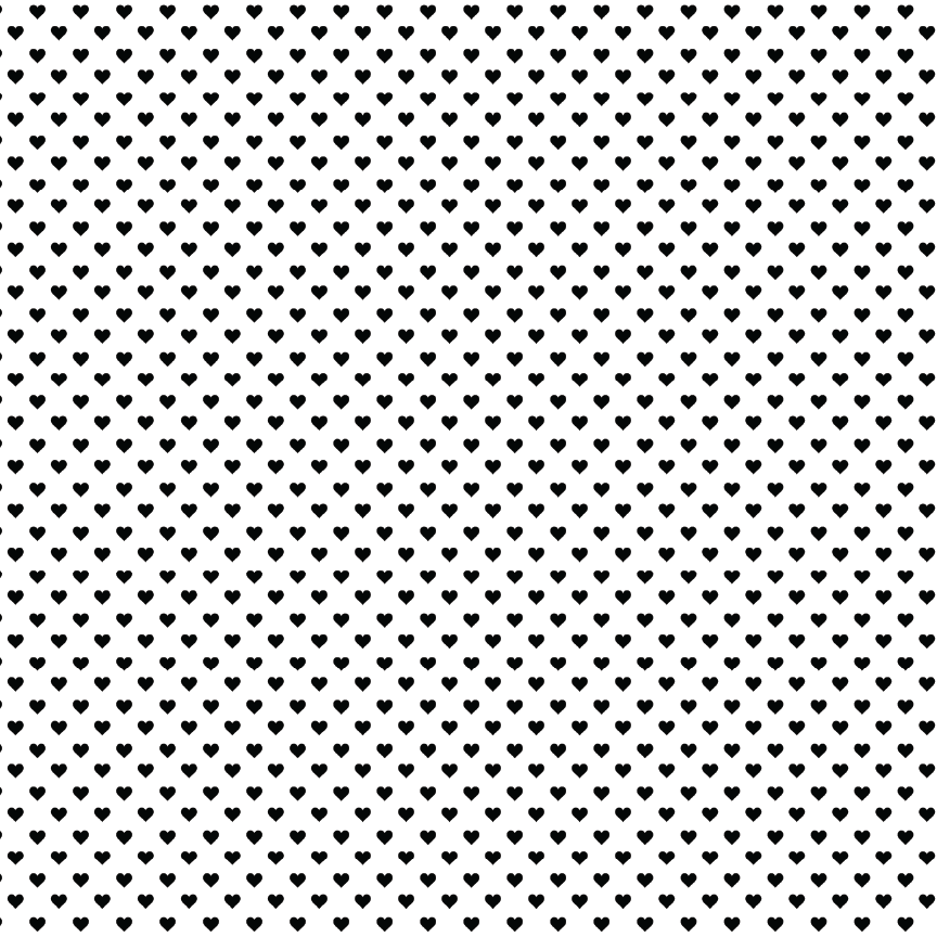 Itty Bitty Black Hearts Pattern Acrylic Sheets - CMB Pattern Acrylic